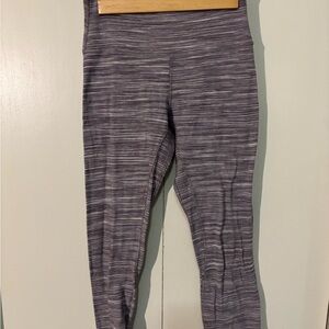 Lululemon Purple and Gray Striped Leggings
